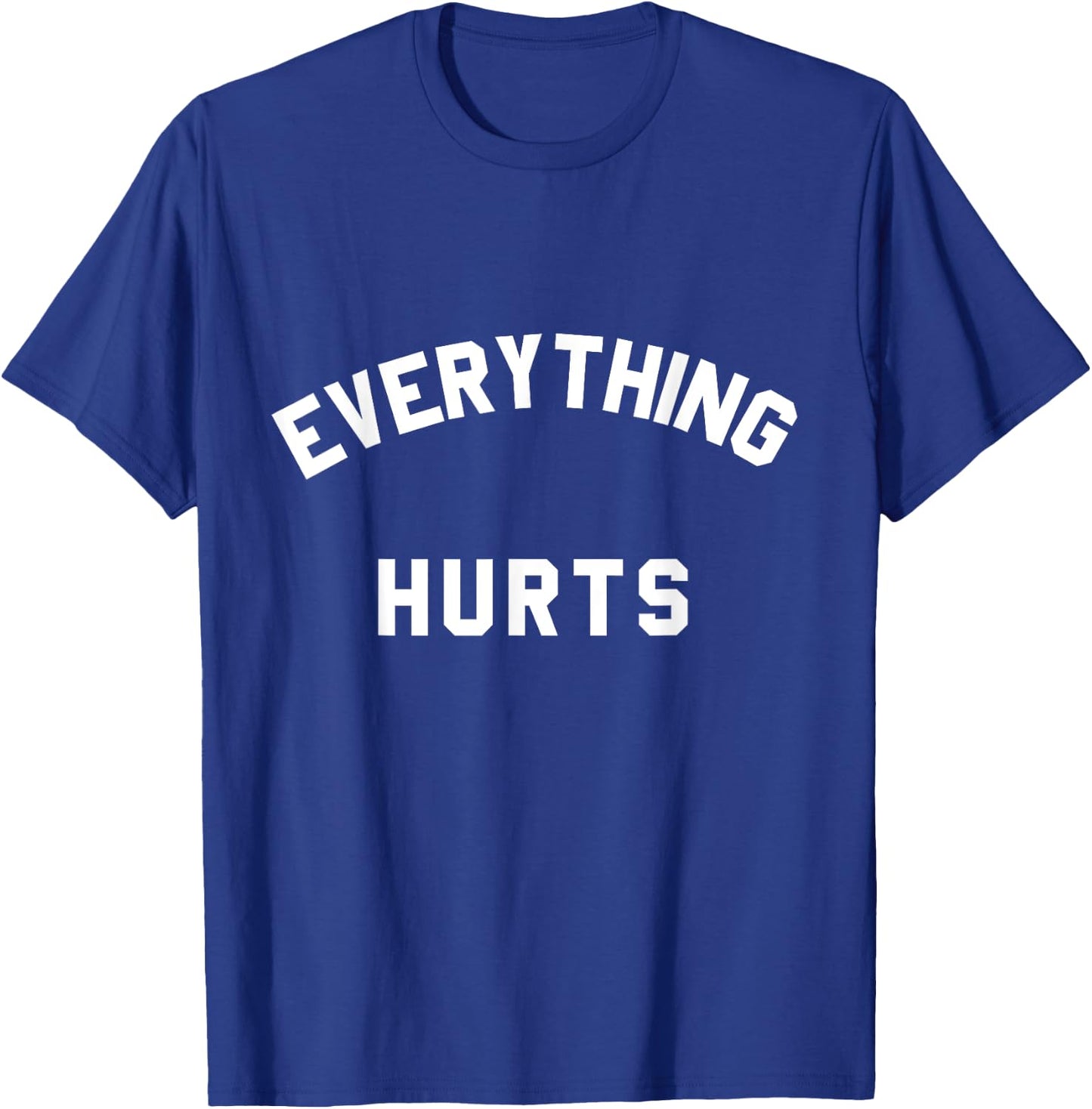 Everything Hurts Workout Small Heather Blue T-Shirt - T-Shirt | Royal
