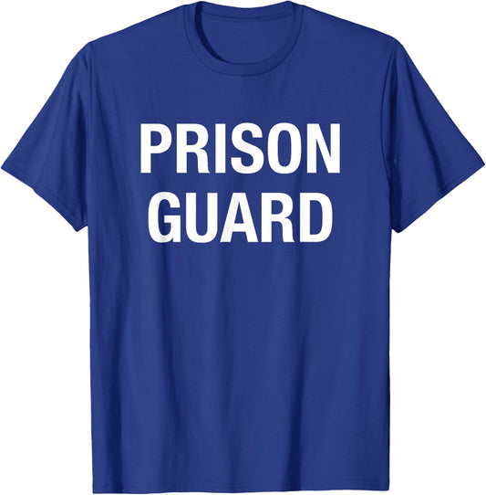 Prison Guard Costume Shirt Corrections Officer Halloween T-Shirt - T-Shirt | Royal