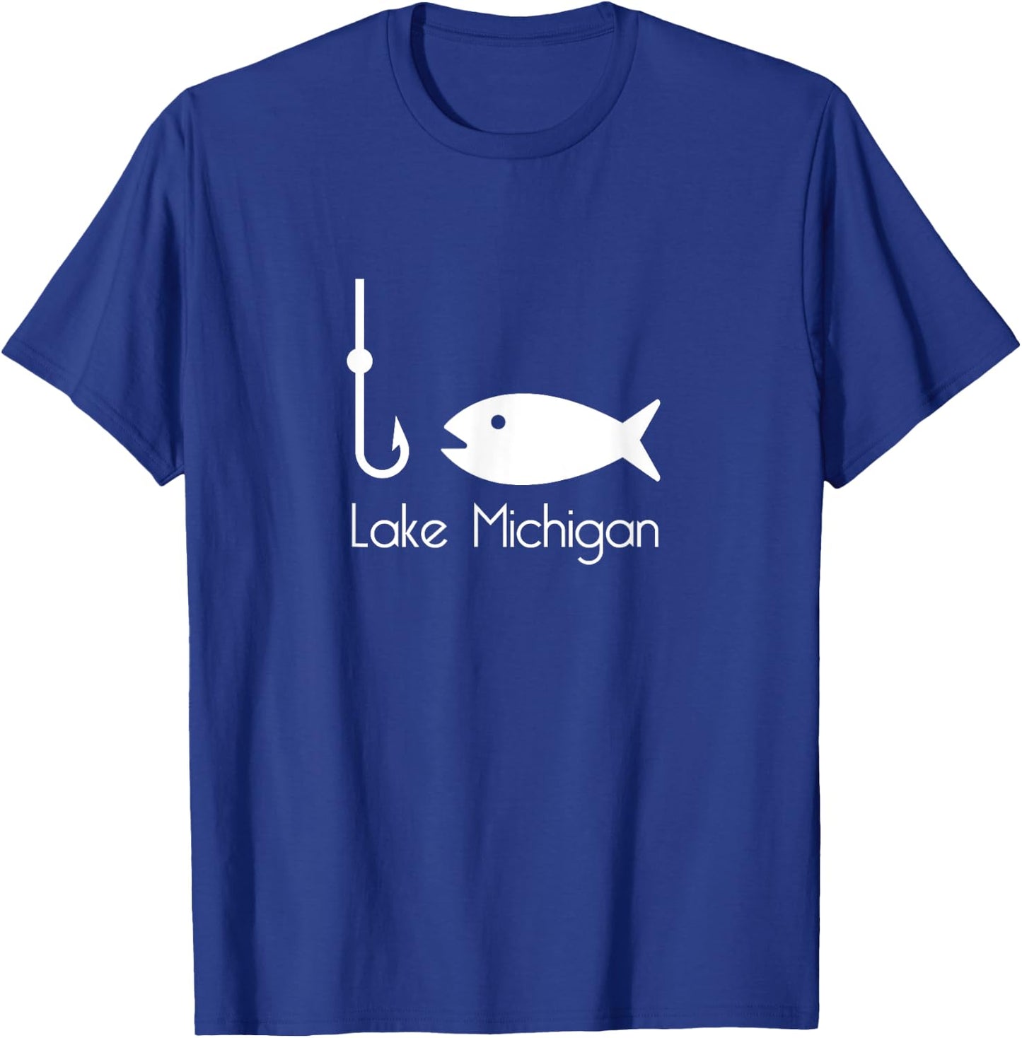 Lake Michigan Fishing - Chicago T-Shirt - T-Shirt | Royal