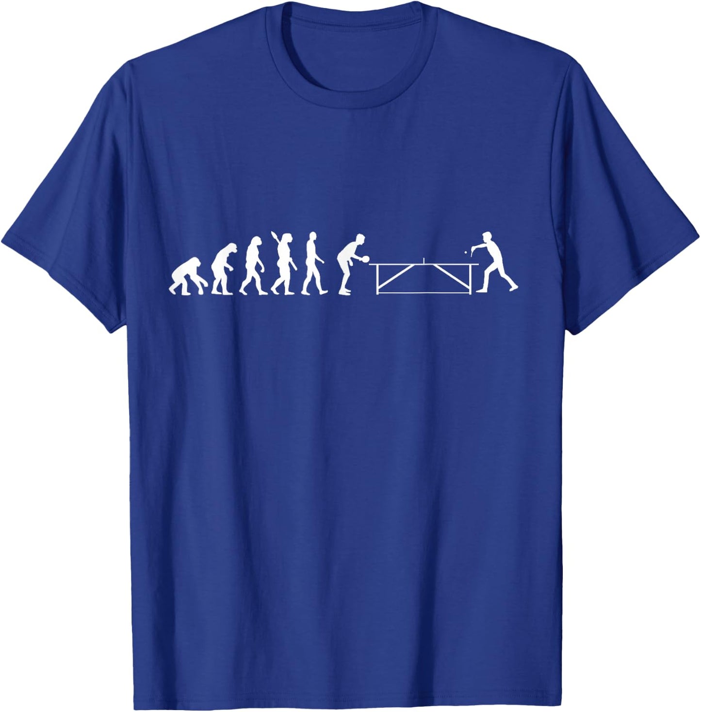 Evolution of the Ping Pong Player Funny T-Shirt - T-Shirt | Royal