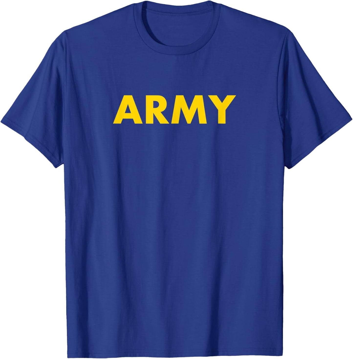 Army Logo Yellow PT Workout Classic Retro T-Shirt - T-Shirt | Royal