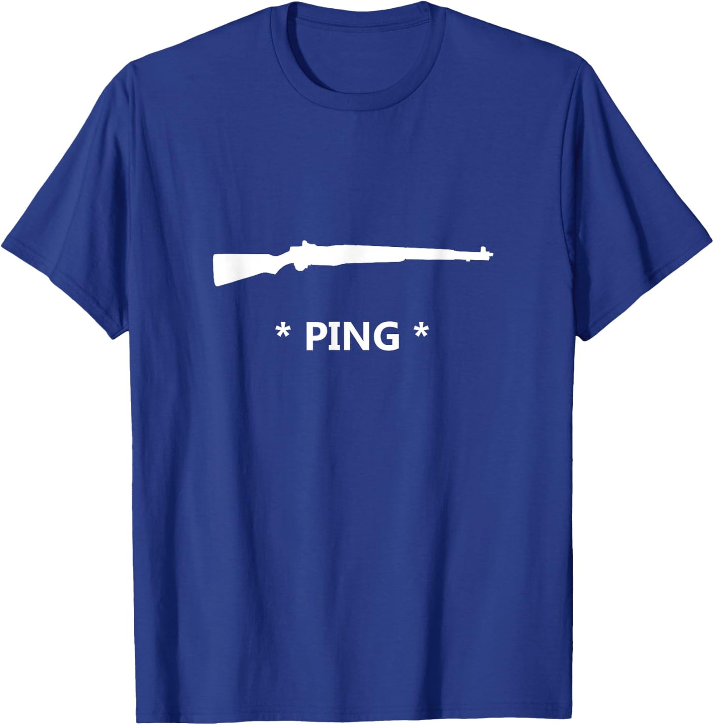 by C M1 Garand Ping - -Adults - Black - X-Small T-Shirt - T-Shirt | Royal
