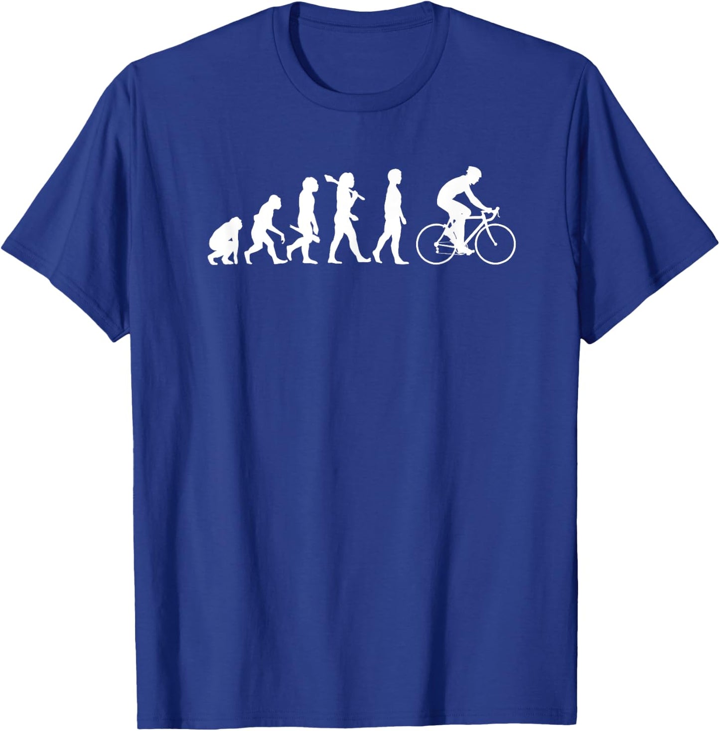 Evolution Of A Cyclist - Funny Cycling T-Shirt - T-Shirt | Royal