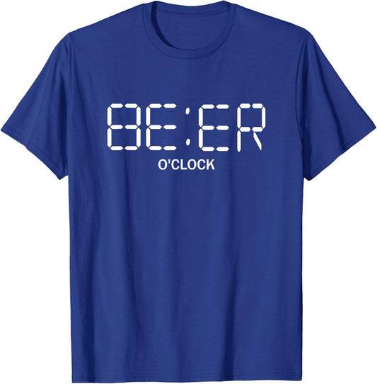 Beer O'Clock Funny Beer T-Shirt - T-Shirt | Royal