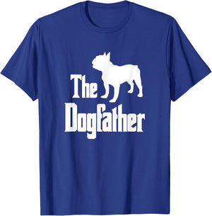 The Dogfather , French Bulldog silhouette, funny dog T-Shirt - T-Shirt | Royal