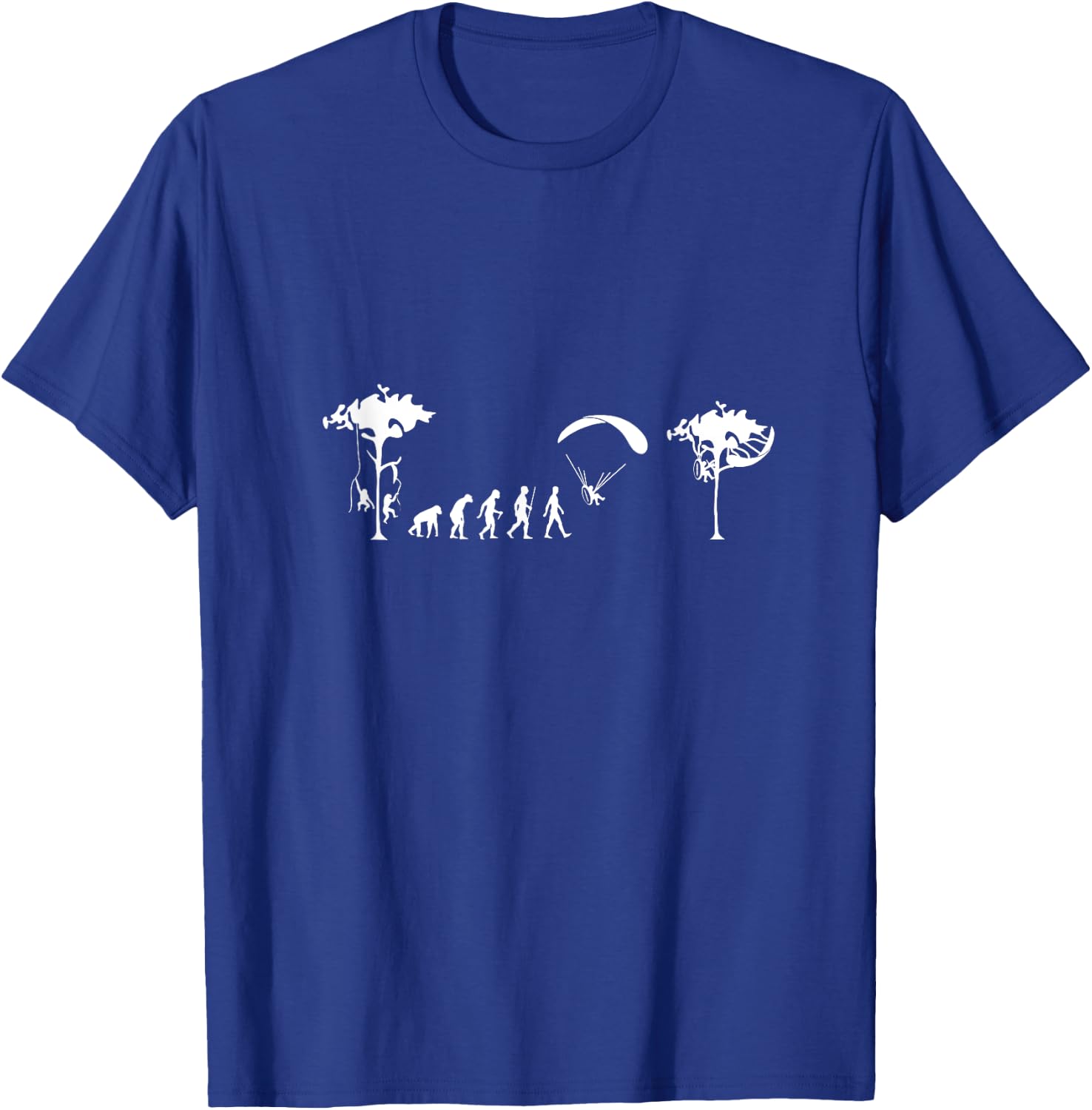 Paramotor PPG Paragliding Sports Funny Evolution T-Shirt - T-Shirt | Royal