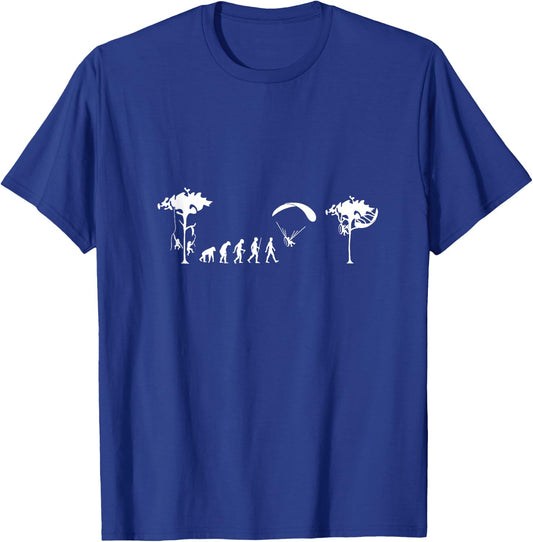 Paramotor PPG Paragliding Sports Funny Evolution T-Shirt - T-Shirt | Royal