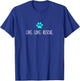 Live Love Rescue Cute Veterinarian Vet Gift T-Shirt - T-Shirt | Royal