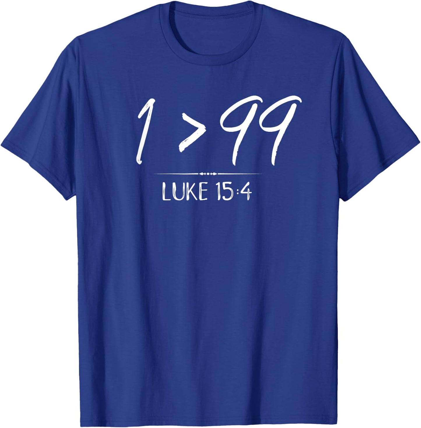 He Left The 99 To Rescue Me Christian Shirt Luke Sheep Gift T-Shirt - T-Shirt | Royal