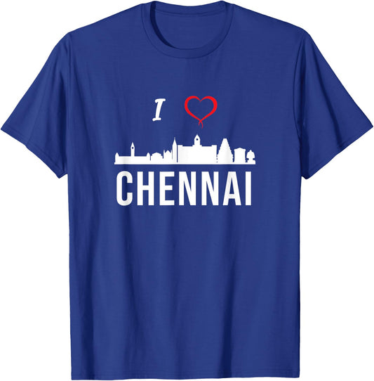 I love Chennai Madras Tamil Tamilnadu T-Shirt - T-Shirt | Royal