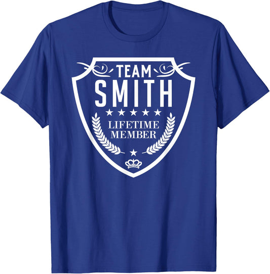 Team Smith Lifetime Member Matching Family Crew Shirt T-Shirt - T-Shirt | Royal