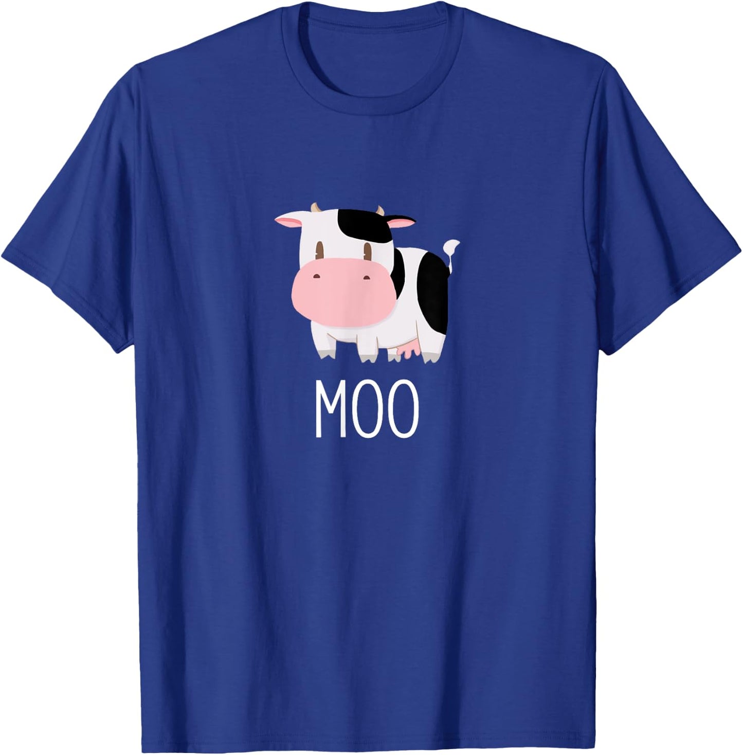 Cute Cow Moo Farm Animals Funny Farmer Cool Humor Novelty T-Shirt - T-Shirt | Royal