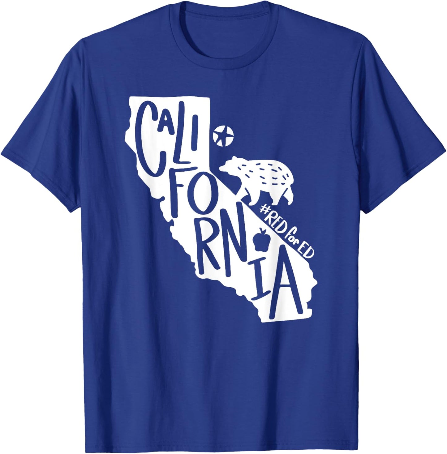 Red For Ed California State Teachers Protest March Strike Women Kids T-Shirt - T-Shirt | Royal