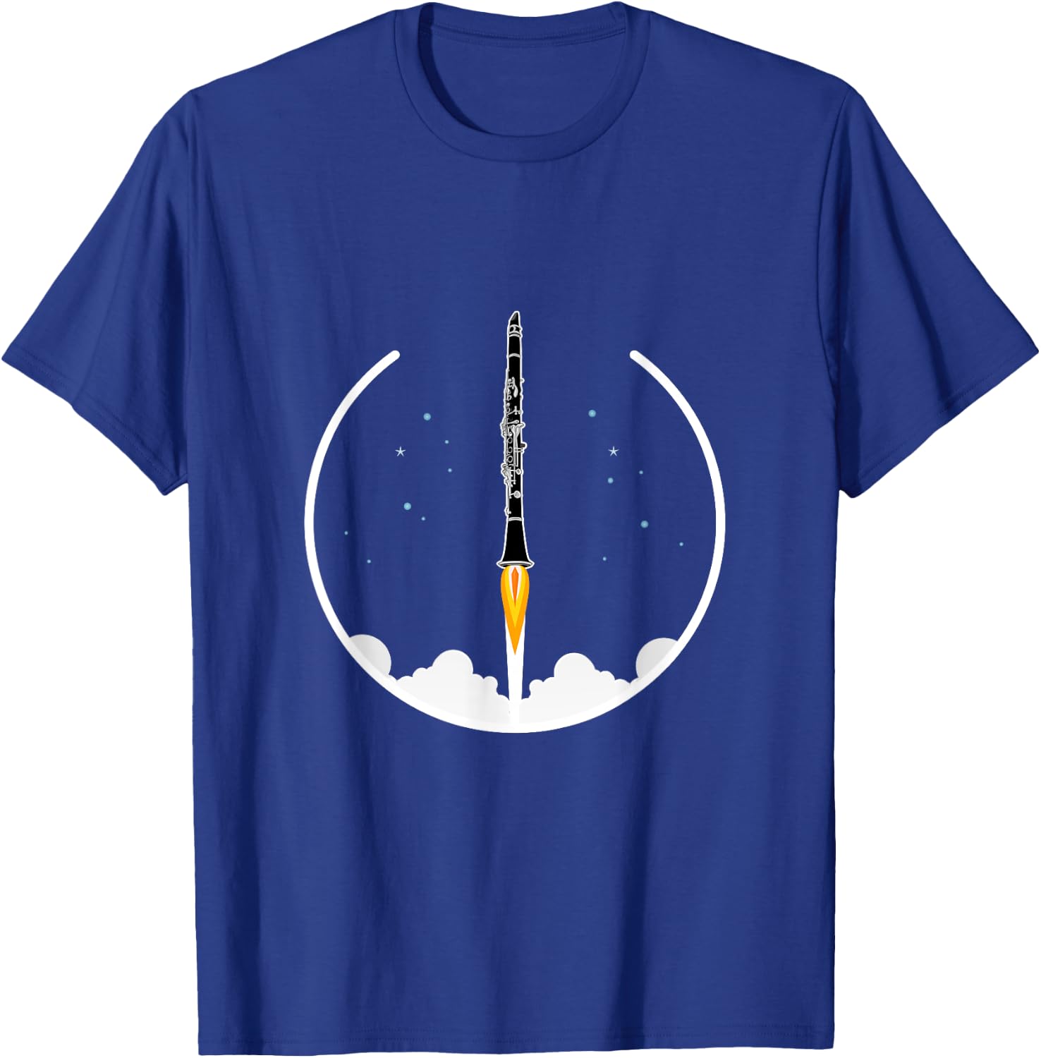 Funny Clarinet Rocket, Concert Band, Marching Band T-Shirt - T-Shirt | Royal