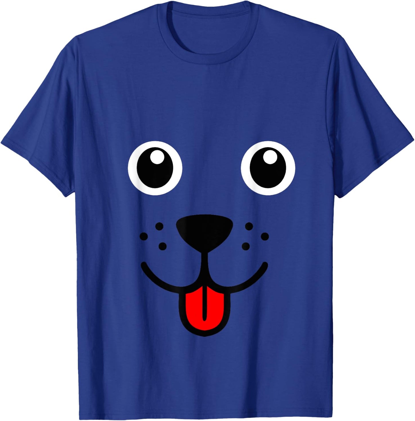 Funny Pet Animal Dog Puppy Happy Emoticon Face Gift Women Girls Kids T-Shirt - T-Shirt | Royal