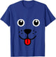 Funny Pet Animal Dog Puppy Happy Emoticon Face Gift Women Girls Kids T-Shirt - T-Shirt | Royal