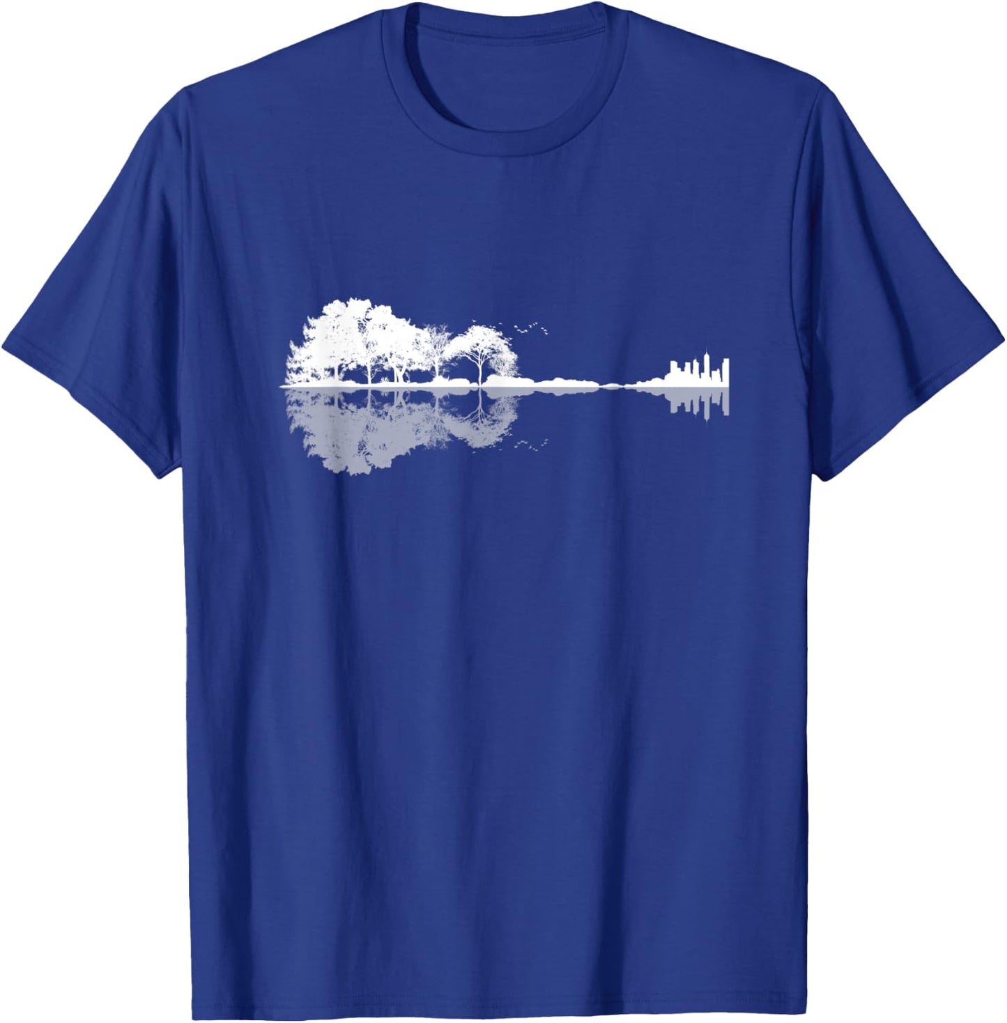 Acoustic Guitar Shirt Nature Forest Bass Guitarist Men Women T-Shirt - T-Shirt | Royal