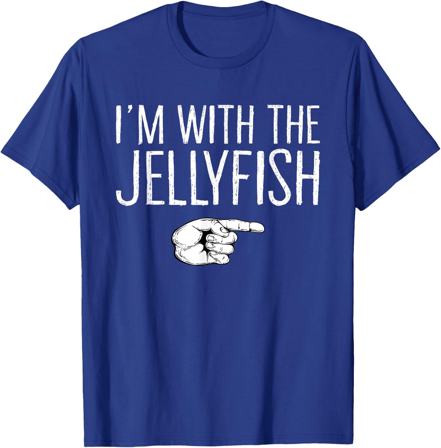 I'm With The Jellyfish Matching Costume Lazy Halloween Party T-Shirt - T-Shirt | Royal