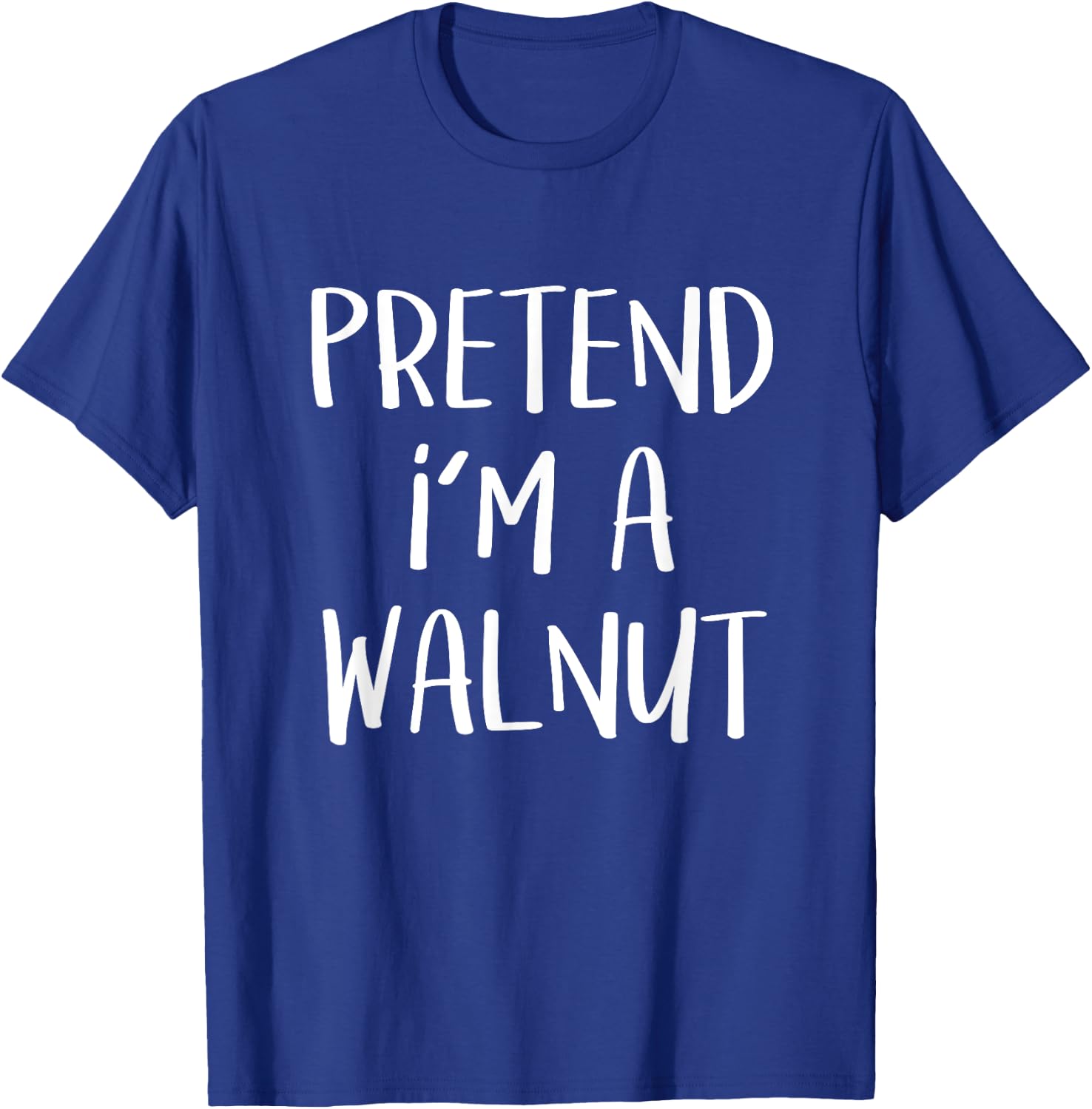 Pretend I'm A Walnut Nut Costume Funny Halloween Party T-Shirt - T-Shirt | Royal