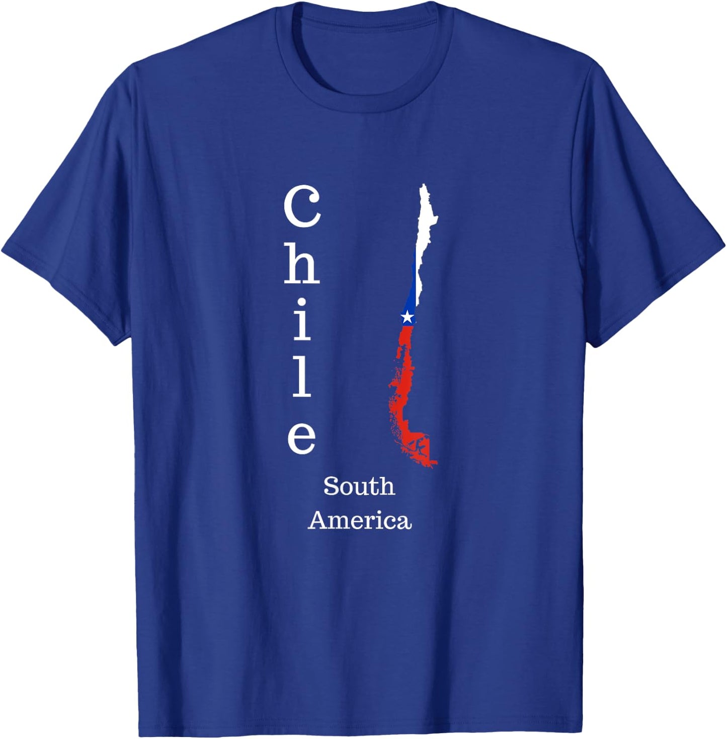 Map of Chile South America T-Shirt - T-Shirt | Royal