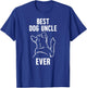 Best Dog Uncle Ever Dog Lover Uncle Dog T-Shirt - T-Shirt | Royal