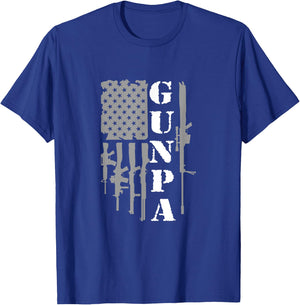 Gunpa Grandpa With Guns Like A Normal Grandpa But More Fun T-Shirt - T-Shirt | Royal