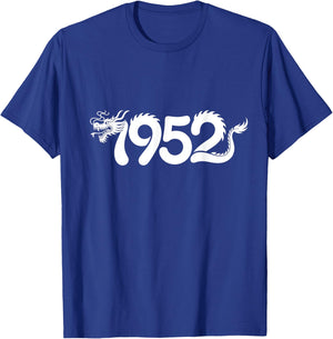 1952 Dragon - Chinese Zodiac Year Personalized Word Art T-Shirt - T-Shirt | Royal
