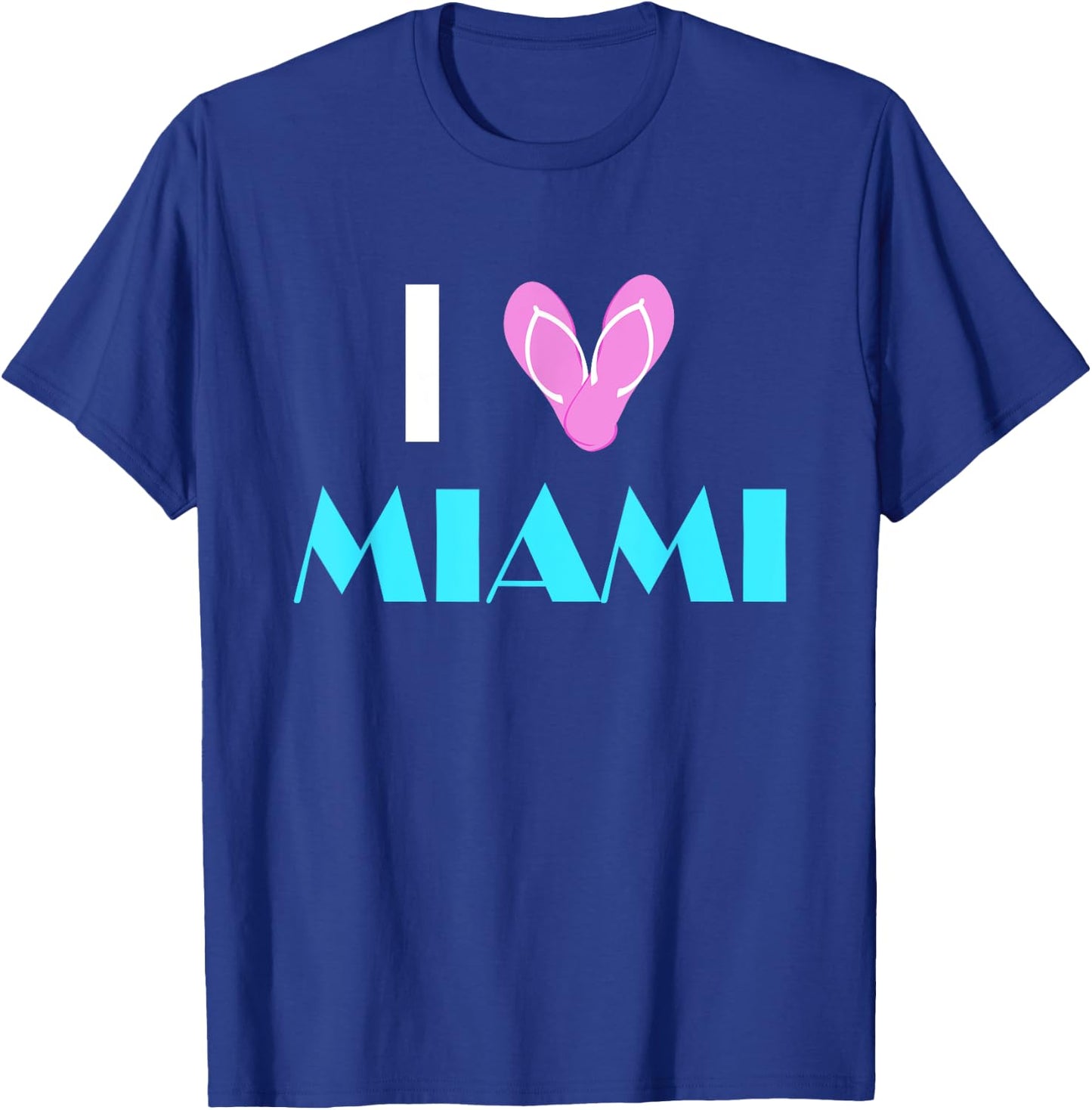 I Love Miami Heart Sandals Miami Pride Beach Vacation T-Shirt - T-Shirt | Royal