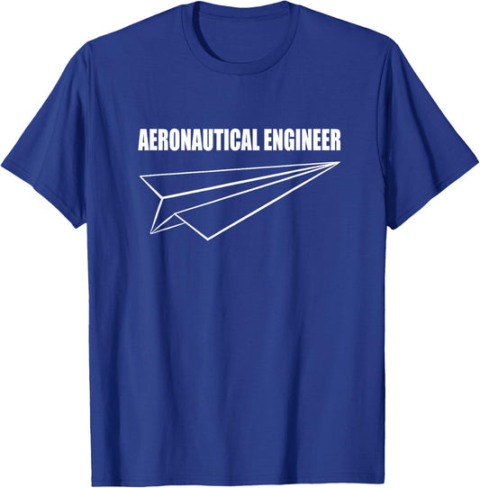 Aeronautical Engineer Paper Airplane T-Shirt - T-Shirt | Royal