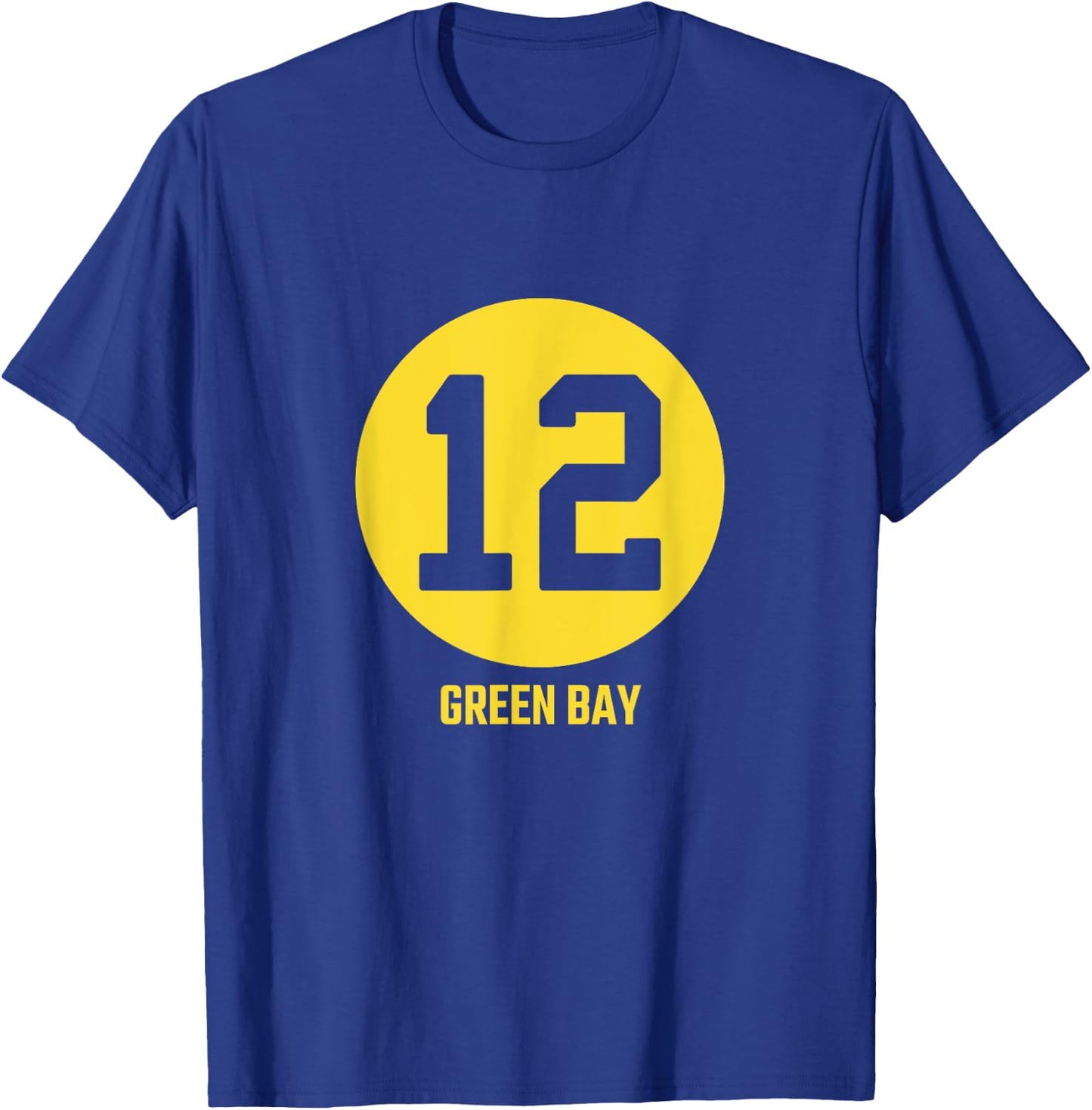 Acme Green Bay Number 12 Jersey T-Shirt - T-Shirt | Royal