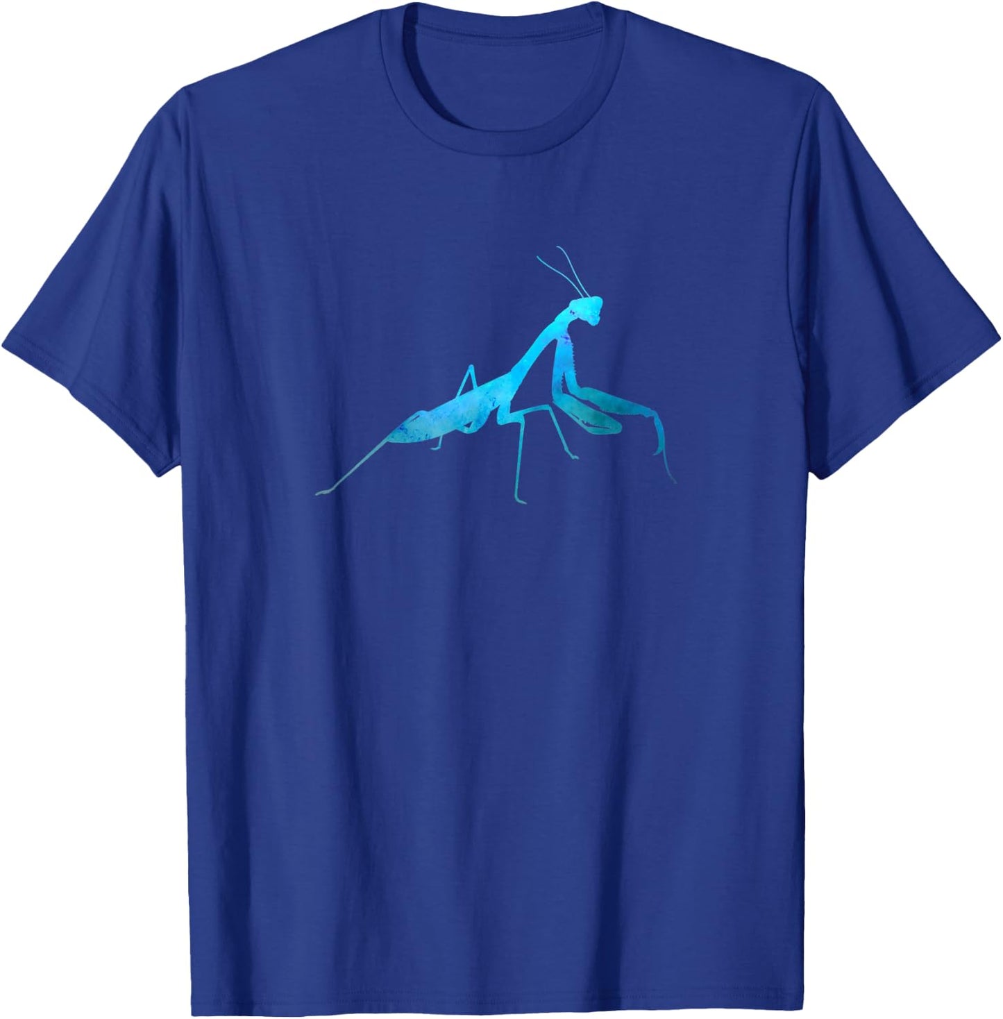 Praying Mantis Rustic Blue T-Shirt - T-Shirt | Royal