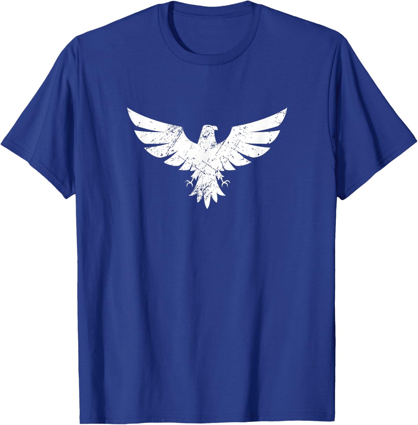 White Eagle Print - Bird Wings Soaring T-Shirt - T-Shirt | Royal
