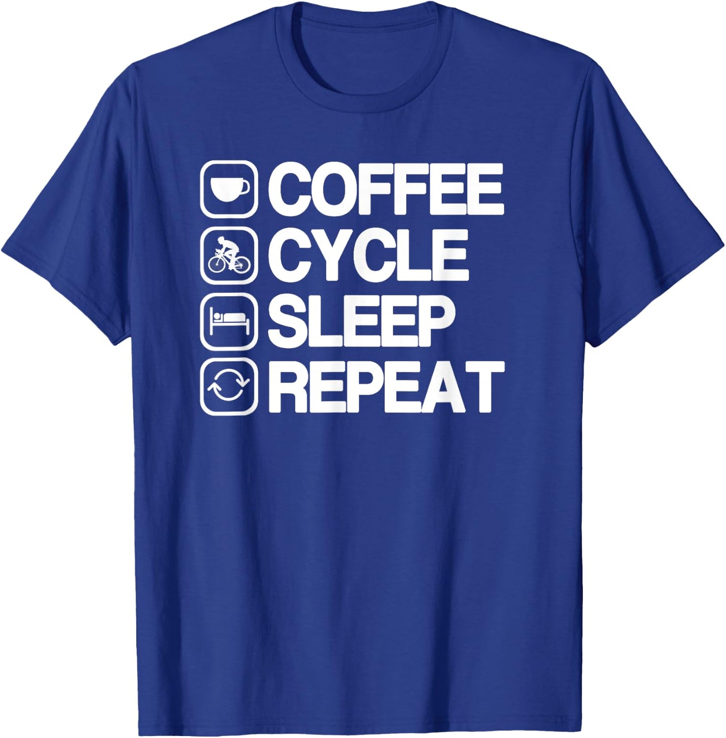 Funny Cycling Cycle Shirt for Coffee Lovers T-Shirt - T-Shirt | Royal