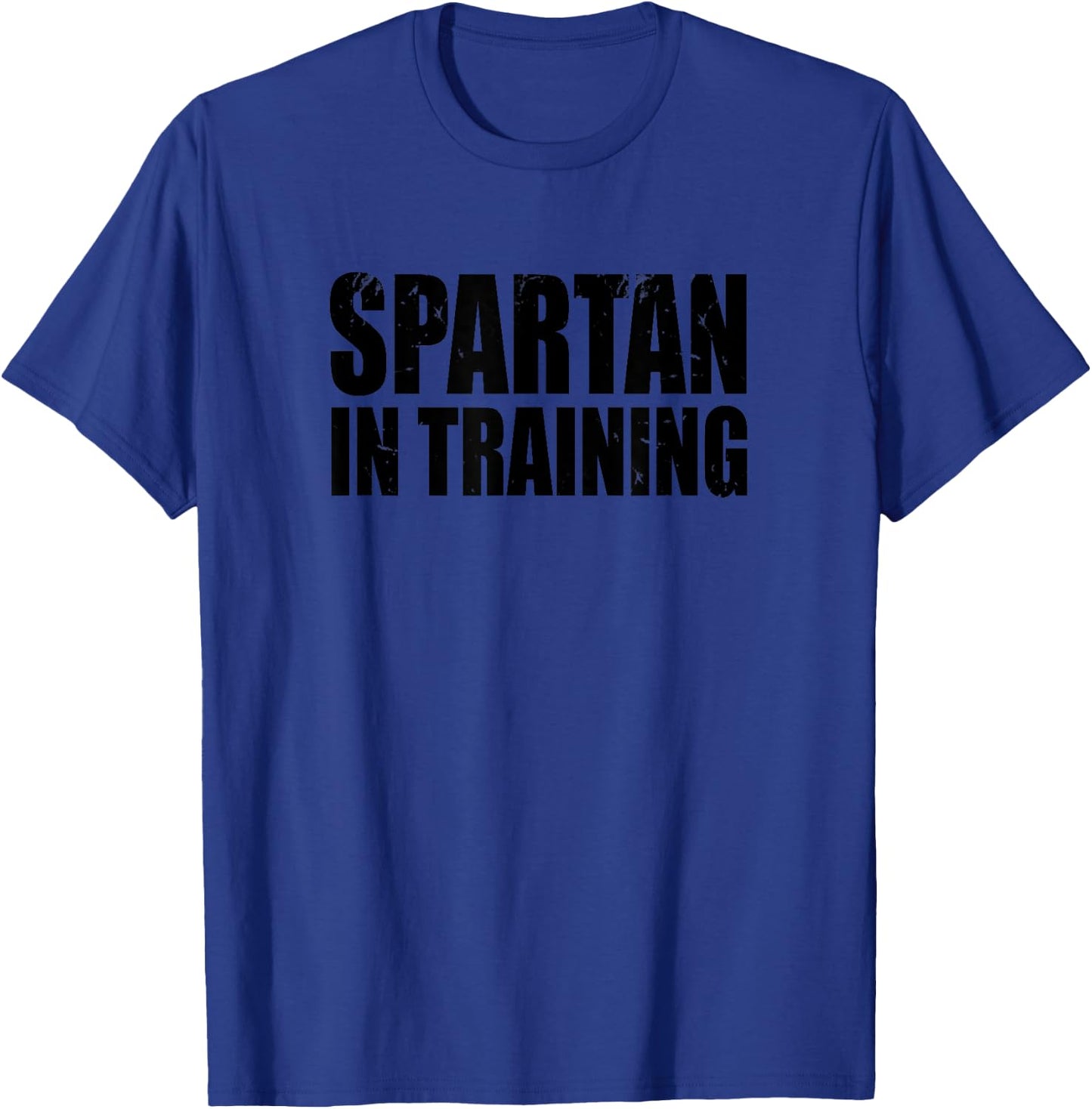 Spartan in Training Workout Quote T-Shirt - T-Shirt | Royal