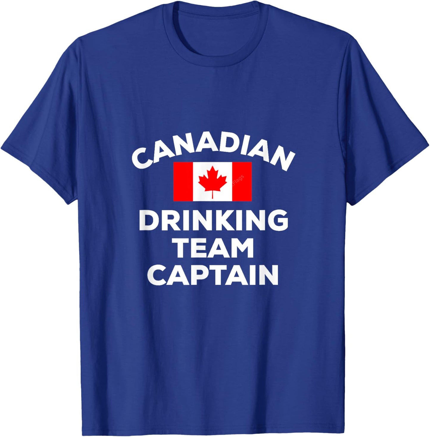Funny Canadian Canada Flag Drinking Team Captain Beer Drunk T-Shirt - T-Shirt | Royal