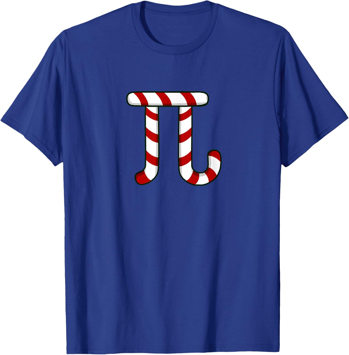 Math Teacher Christmas Idea Funny Pi Joke Candy Cane Women Kids T-Shirt - T-Shirt | Royal