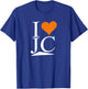 I Love JC T Shirt T-Shirt - T-Shirt | Royal