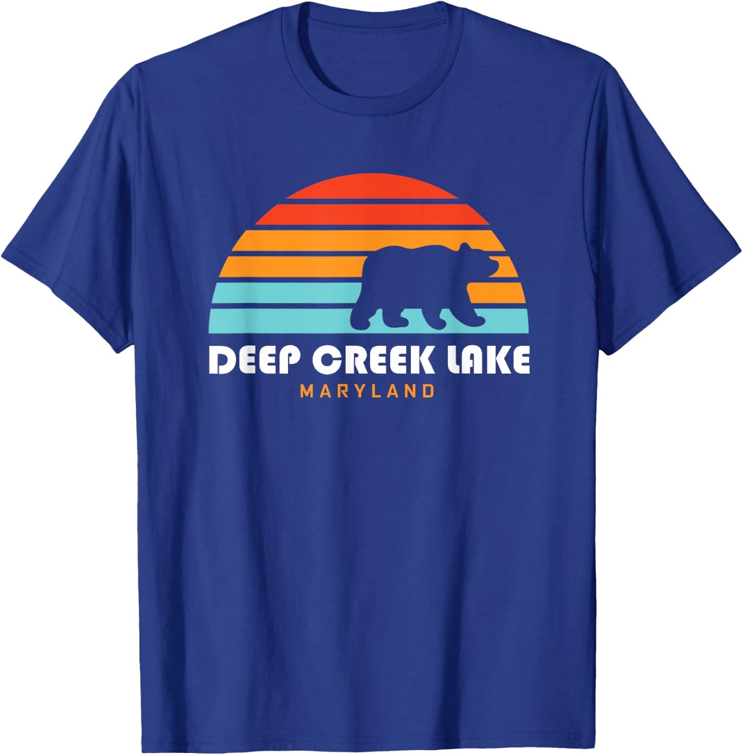 Deep Creek Lake Maryland - Bear Deep Creek Lake T-Shirt - T-Shirt | Royal