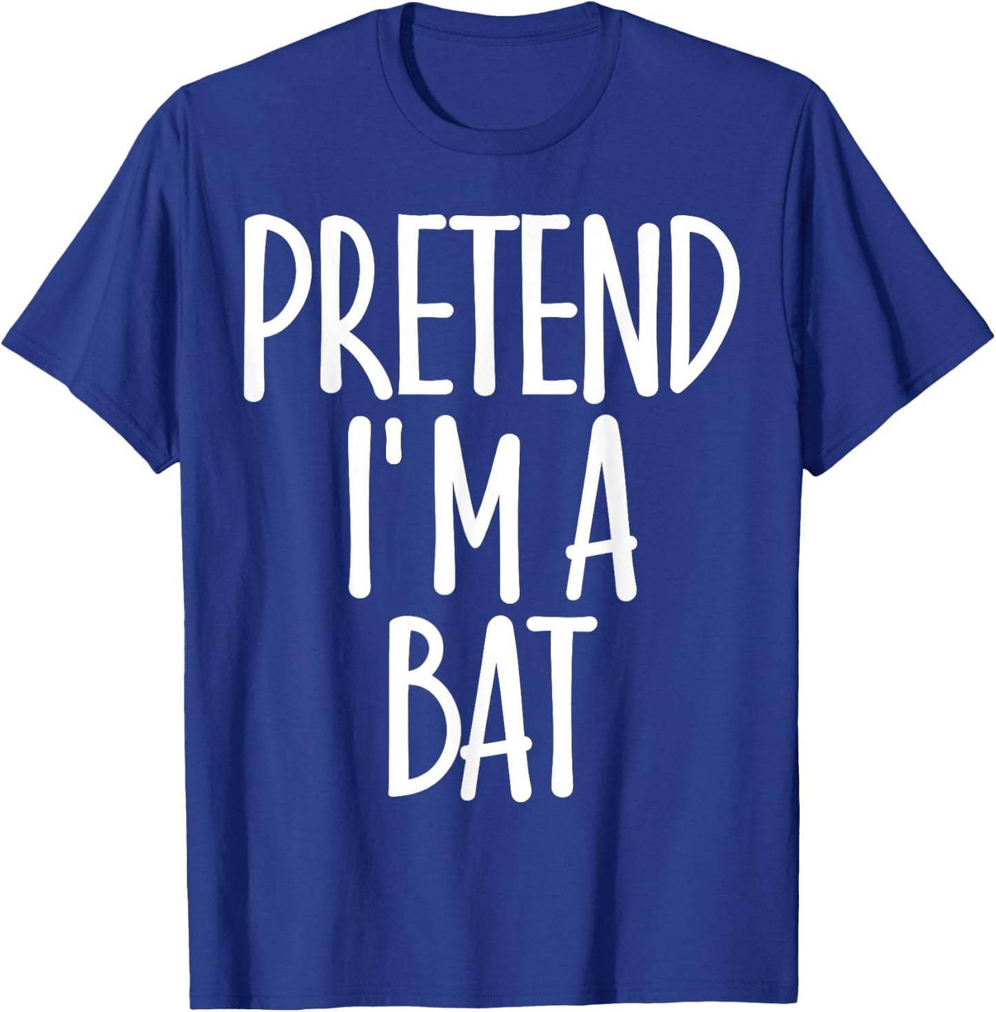 Easy Pretend I'm Bat Costume Gift Fun Lazy Halloween T-Shirt - T-Shirt | Royal