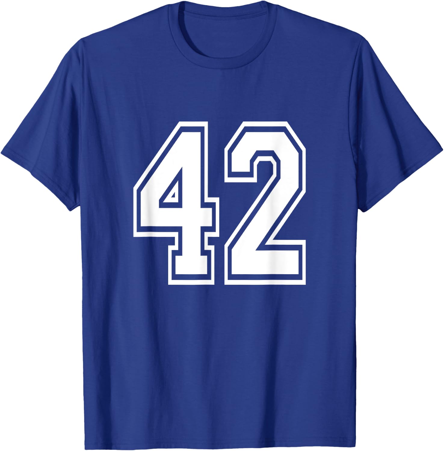 Number 42 Birthday Varsity Sports Team Jersey T-Shirt - T-Shirt | Royal