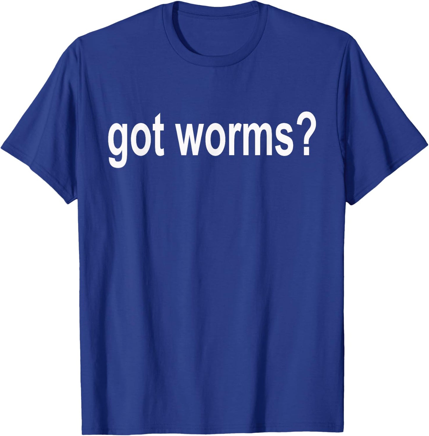 Limited Rags Got Worms? Adult Fishing - Black, Small T-Shirt - T-Shirt | Royal