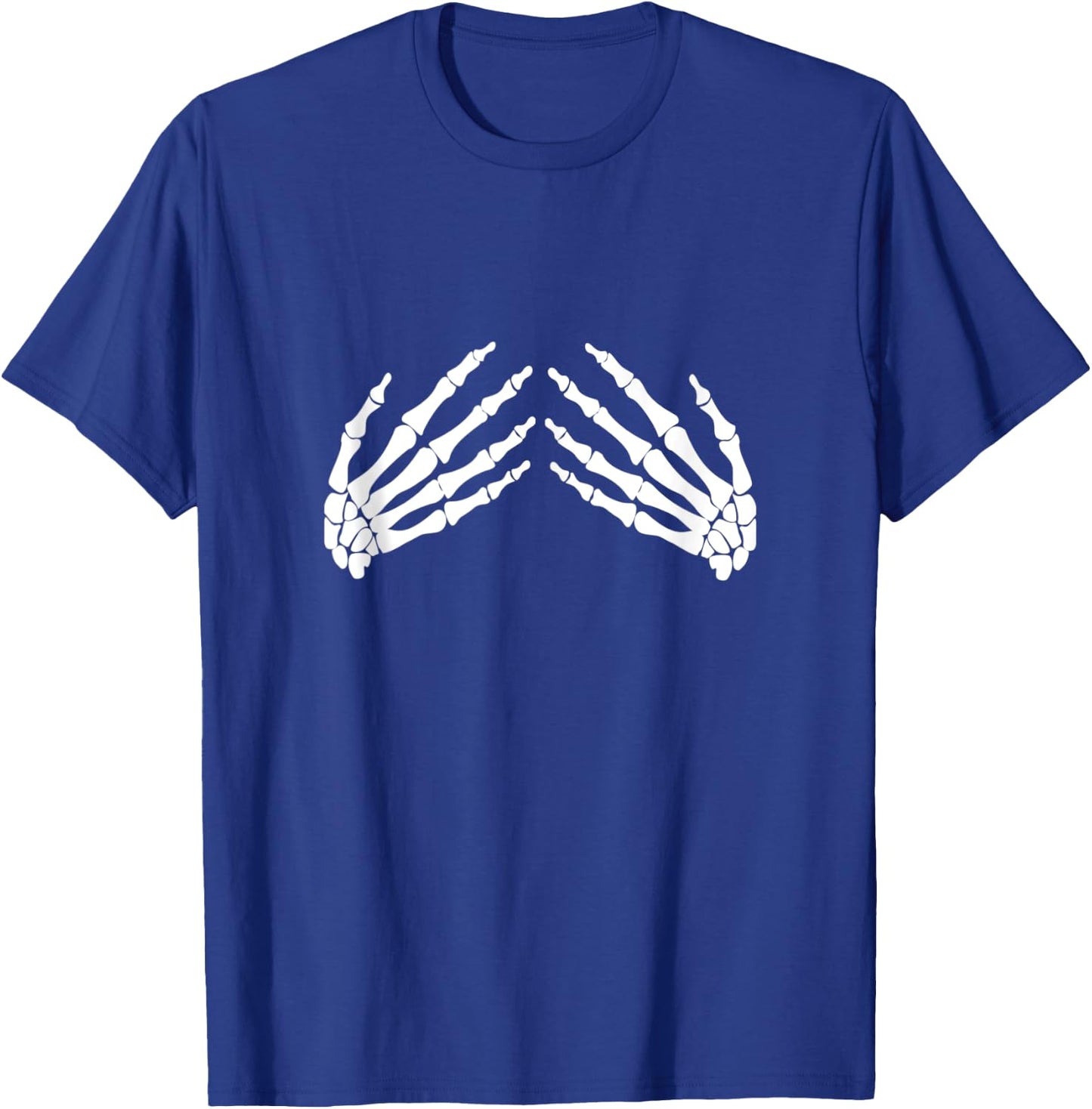 Skeleton Hands Grabbing Boobs Halloween T-Shirt - T-Shirt | Royal