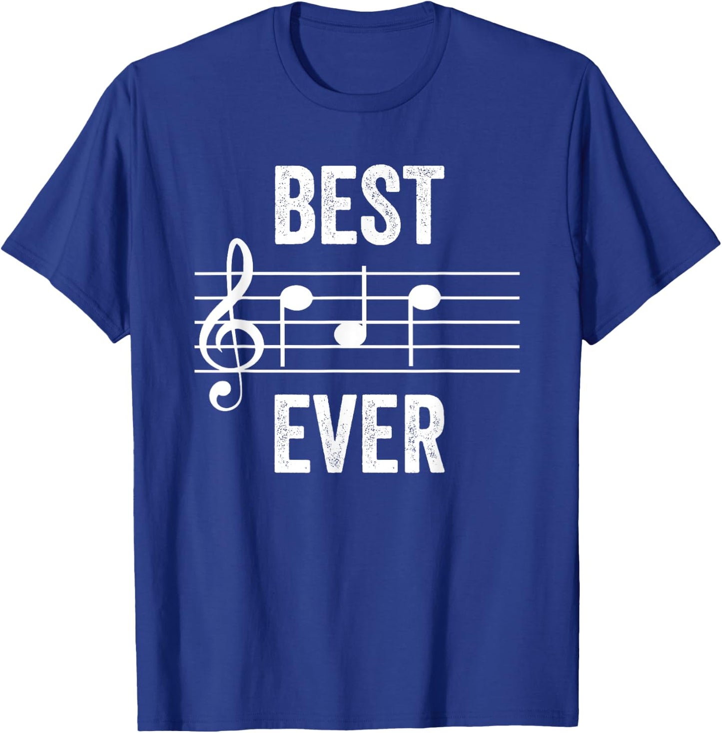 Best Dad Ever Music Notes Funny Fathers Day Gift T-Shirt - T-Shirt | Royal