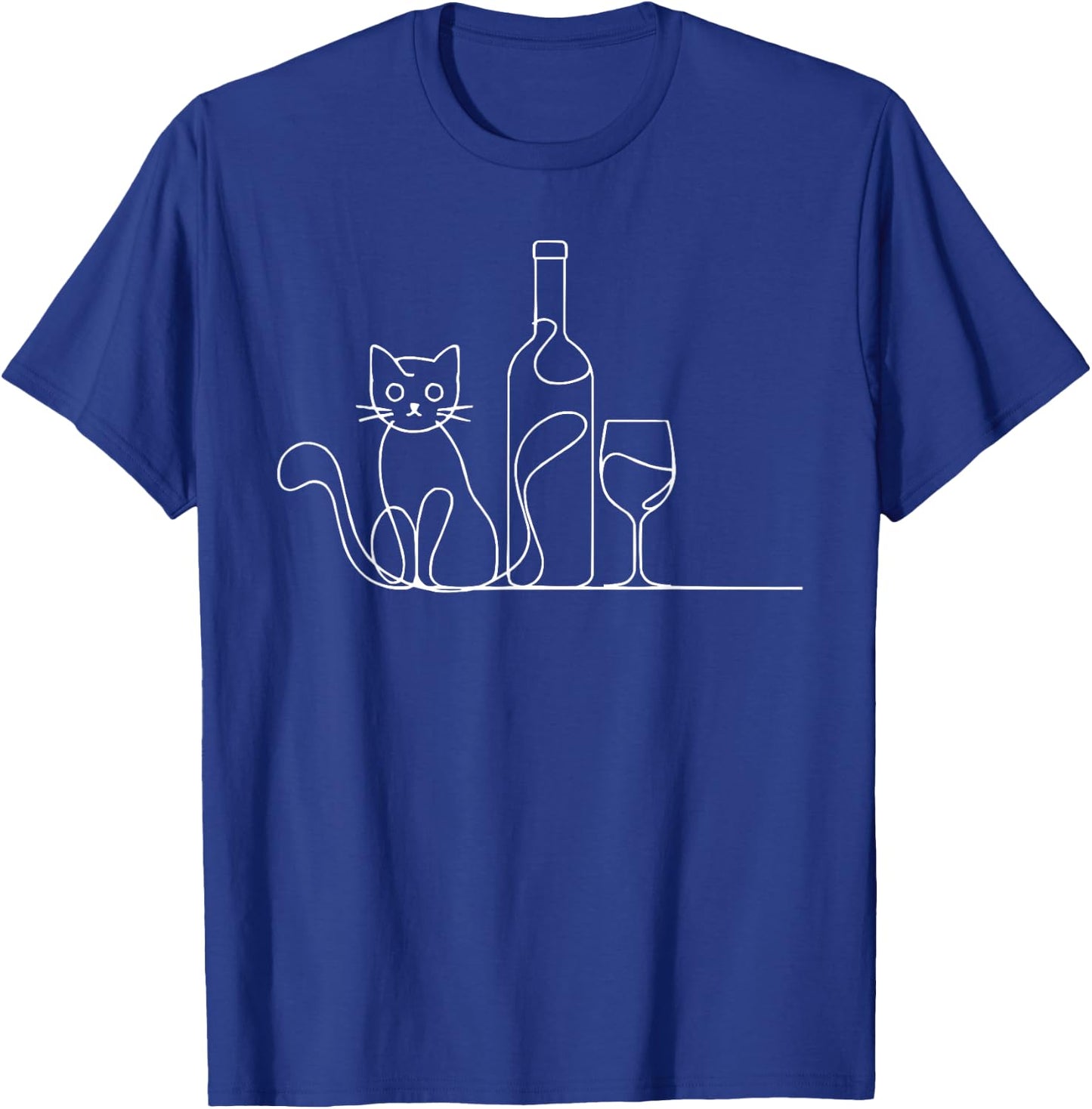 Wine Cat Owner Kitty Meow Alcohol Drinking Winemaker Women T-Shirt - T-Shirt | Royal
