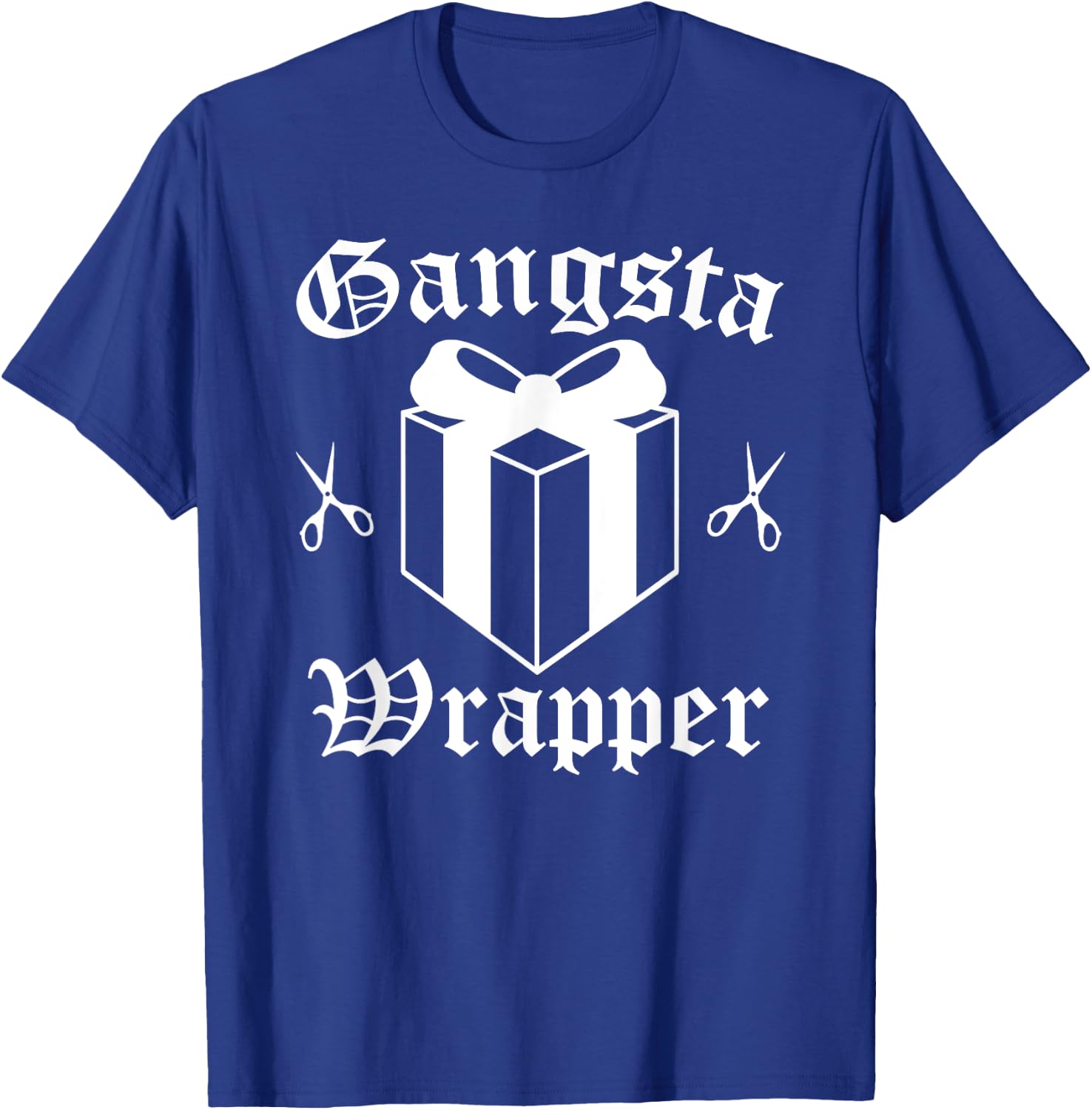 Gangsta Wrapper Christmas Holiday T-Shirt - T-Shirt | Royal