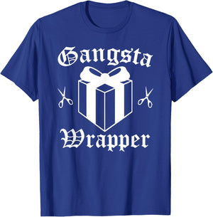 Gangsta Wrapper Christmas Holiday T-Shirt - T-Shirt | Royal