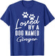 Dog Name Ginger Gift Pet Lover Puppy Paw Print Men Women Kids T-Shirt - T-Shirt | Royal