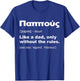 Greek Pappous Definition Shirt Funny Grandfather Gifts T-Shirt - T-Shirt | Royal