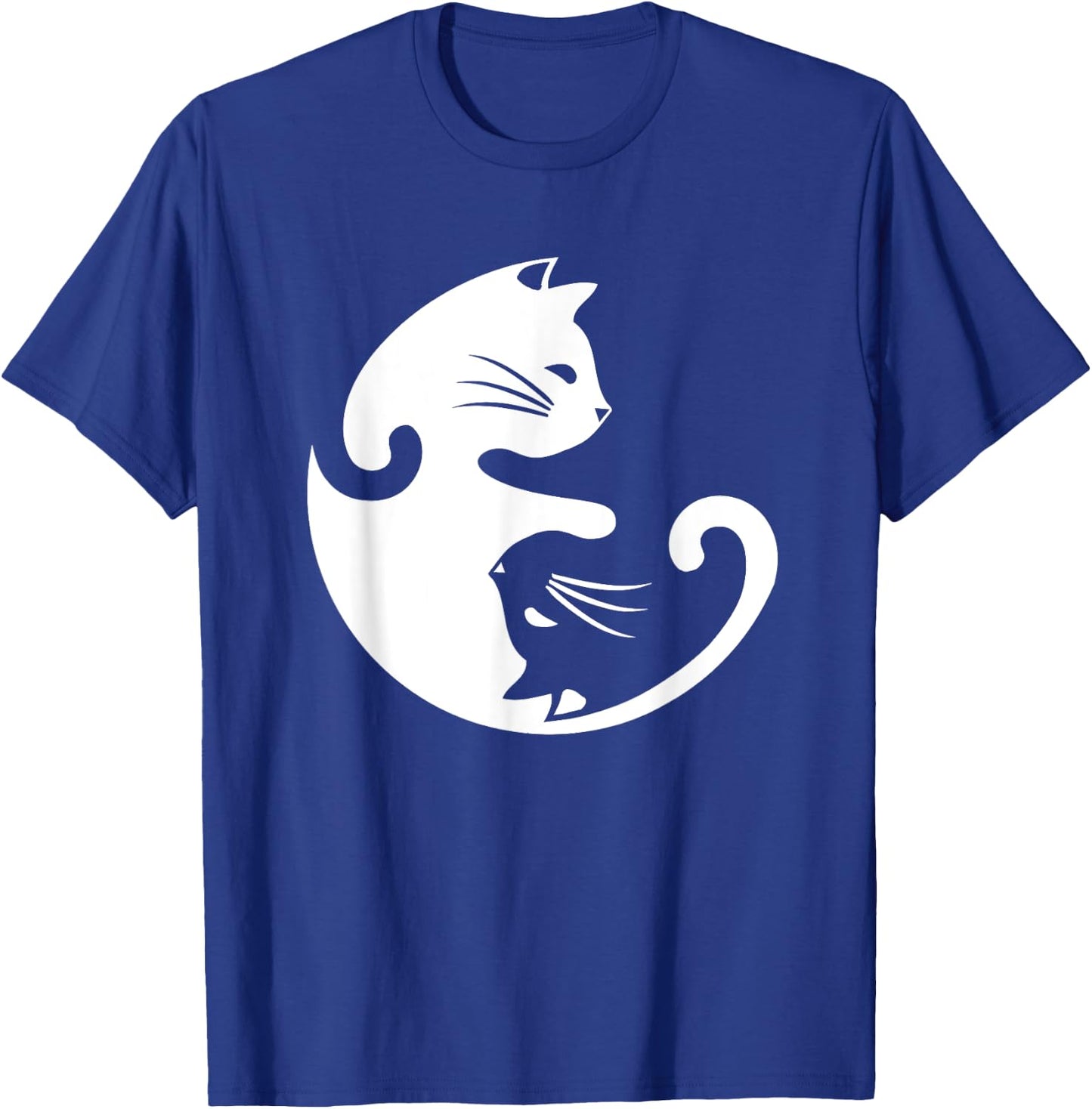 Cat Yin Yang Peace Loving Interconnected T-Shirt - T-Shirt | Royal