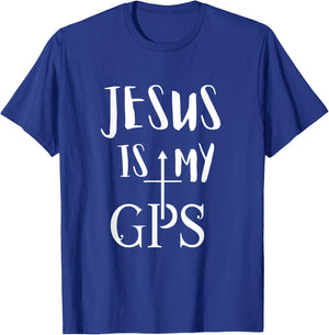 Jesus Is My GPS Christian cross christi gift T-Shirt - T-Shirt | Royal